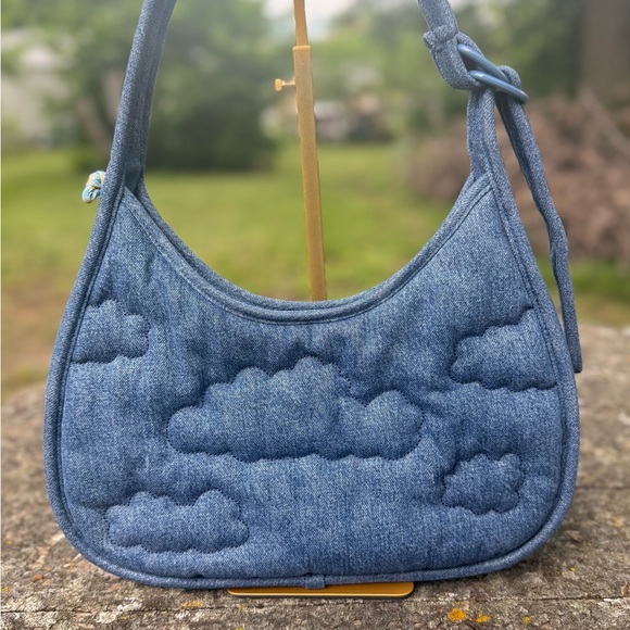 Ergo bag with cloud quilting in denim - Picture 2 of 4